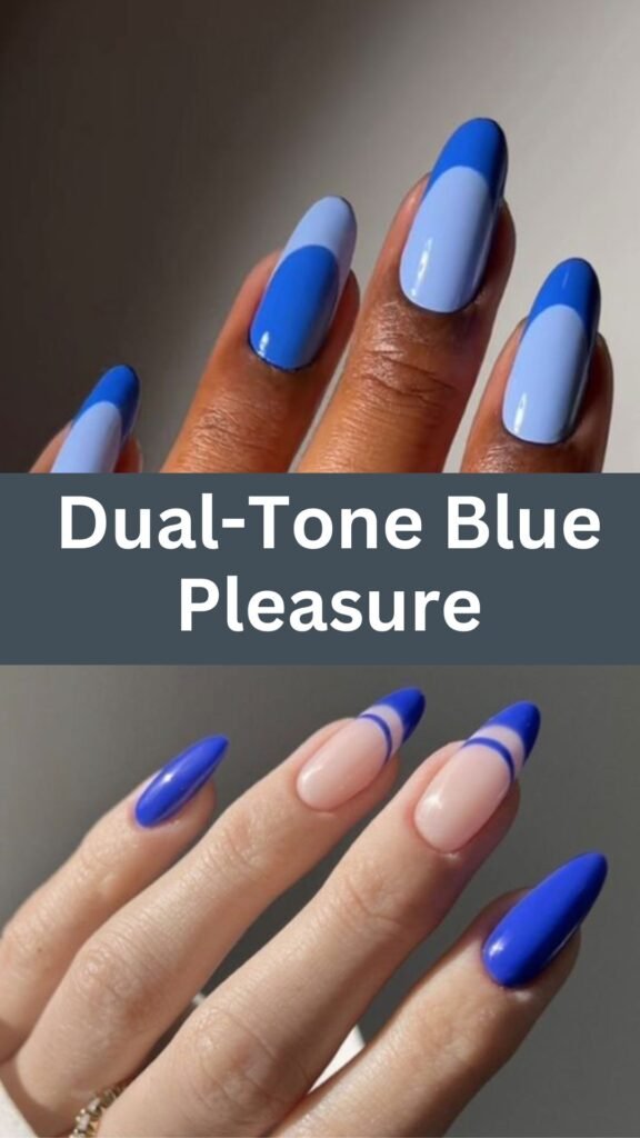 18-Gorgeous-Summer-Nails-in-Blue-dual-tone-blue-pleasure-nailstrends.com