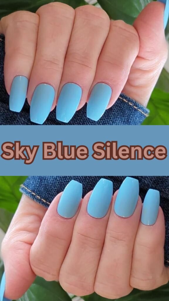 18-Gorgeous-Summer-Nails-in-Blue-sky-blue-silence-nailstrends.com