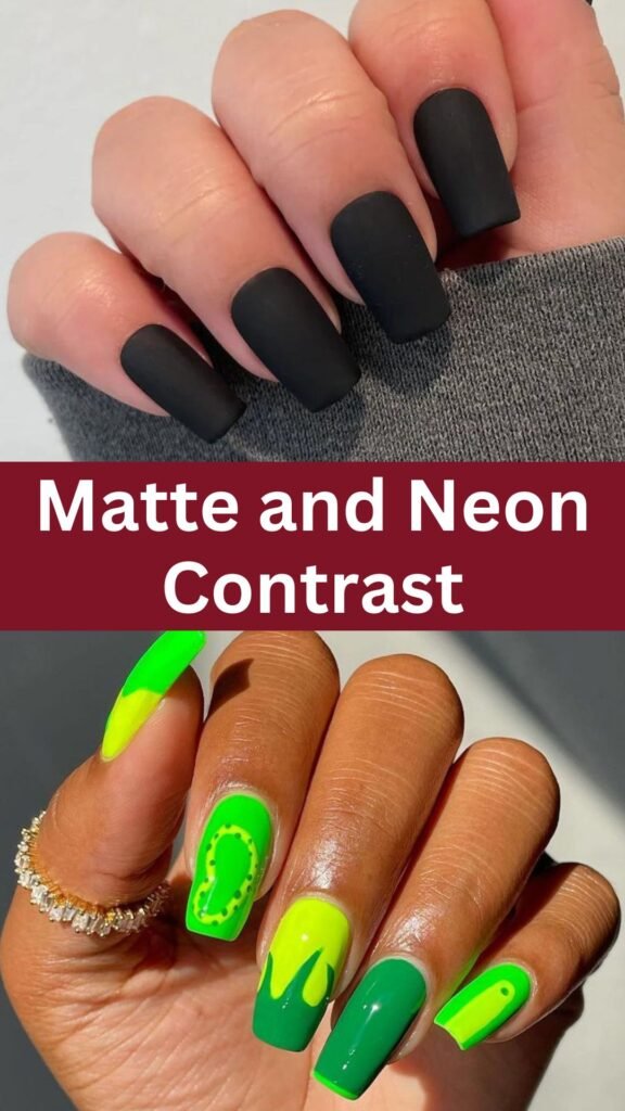 20-Bright-and-Beautiful-Summer-Nail-Colors-matte-and-neon-contrast-nailstrends.com