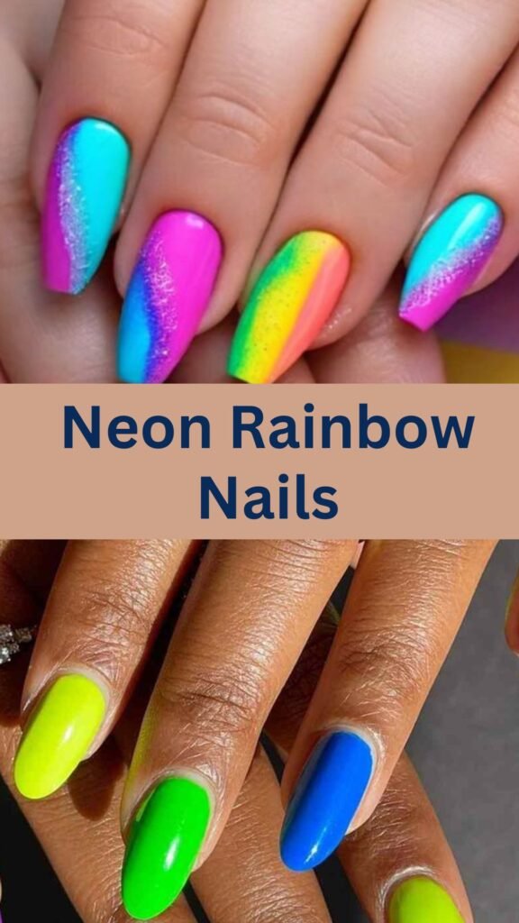 20-Bright-and-Beautiful-Summer-Nail-Colors-neon-rainbow-nails-nailstrends.com