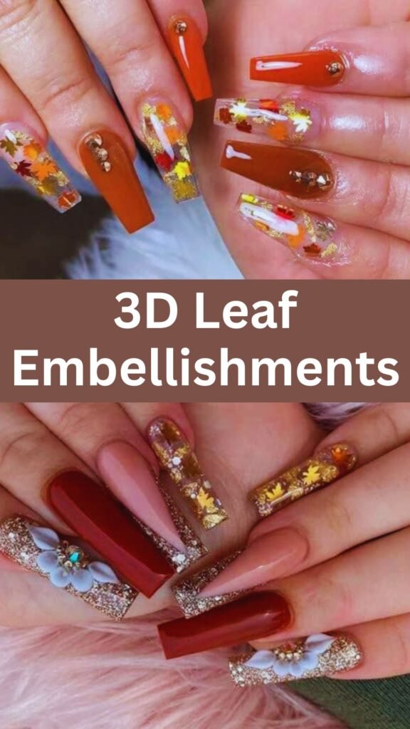 3d-leaf-embellishments-fall-nail-nailstrends.com