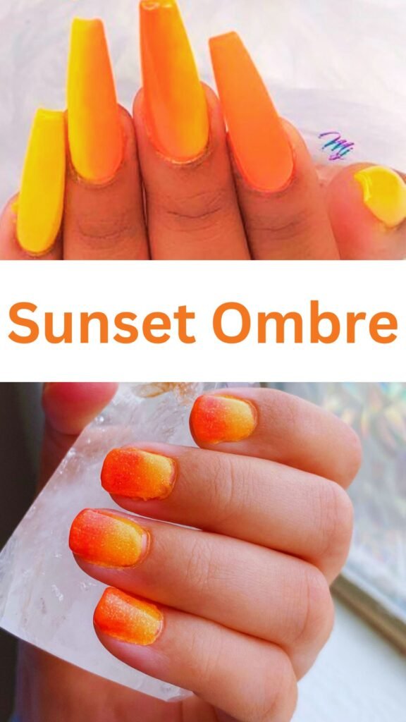 Best-10+-summer-gel-nails-you-must-try-this-year-sunset-ombre-nailstrends.com