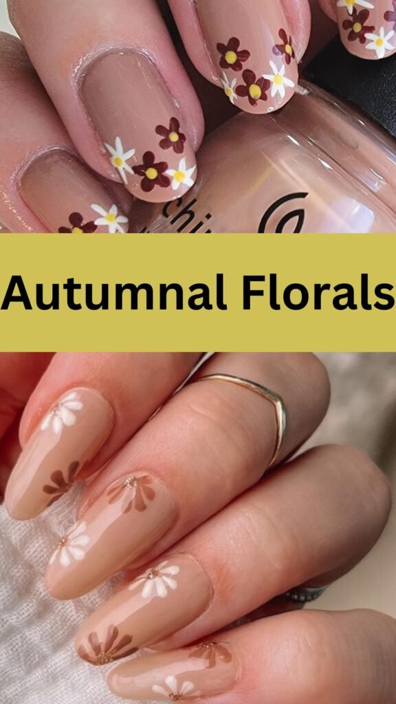 autumnal-florals-nature-inspired-nail-nailstrends.com