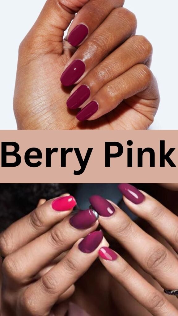 berry-pink-fall-nail-for-dark-skin-nailstrends.com