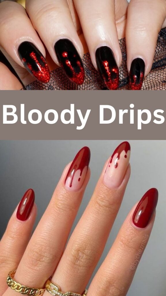 bloody-drips-halloween-nail-art-designs-nailstrends.com