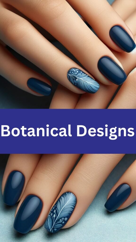 botanical-designs-midnight-blue-fall-nail-nailstrends.com