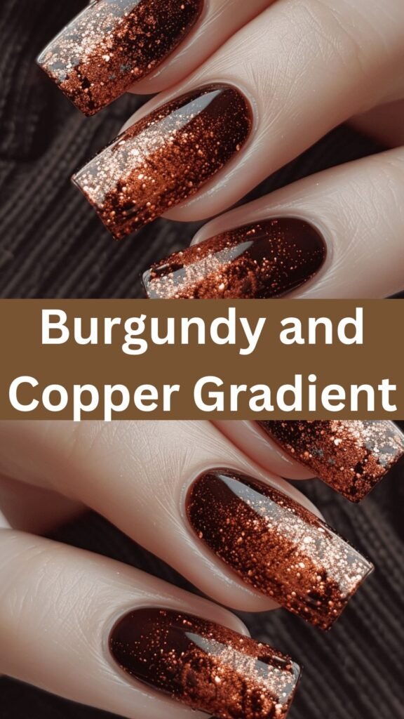 burgundy-and-copper-gradient-fall-nails-nailstrends.com