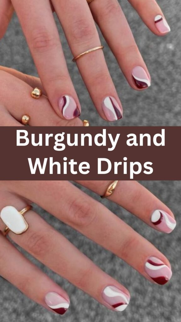 burgundy-and-white-drips-fall-nails-nailstrends.com