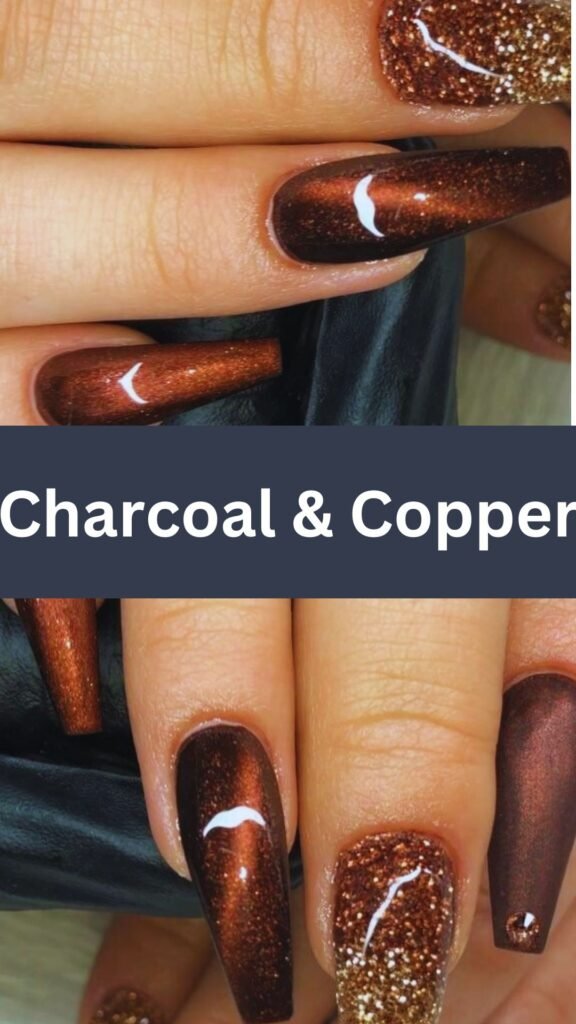 charcoal-and-copper-ombre-fall-manicure-nailstrends.com