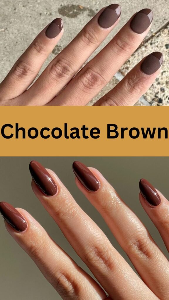 chocolate-brown-fun-fall-nails-nailstrends.com