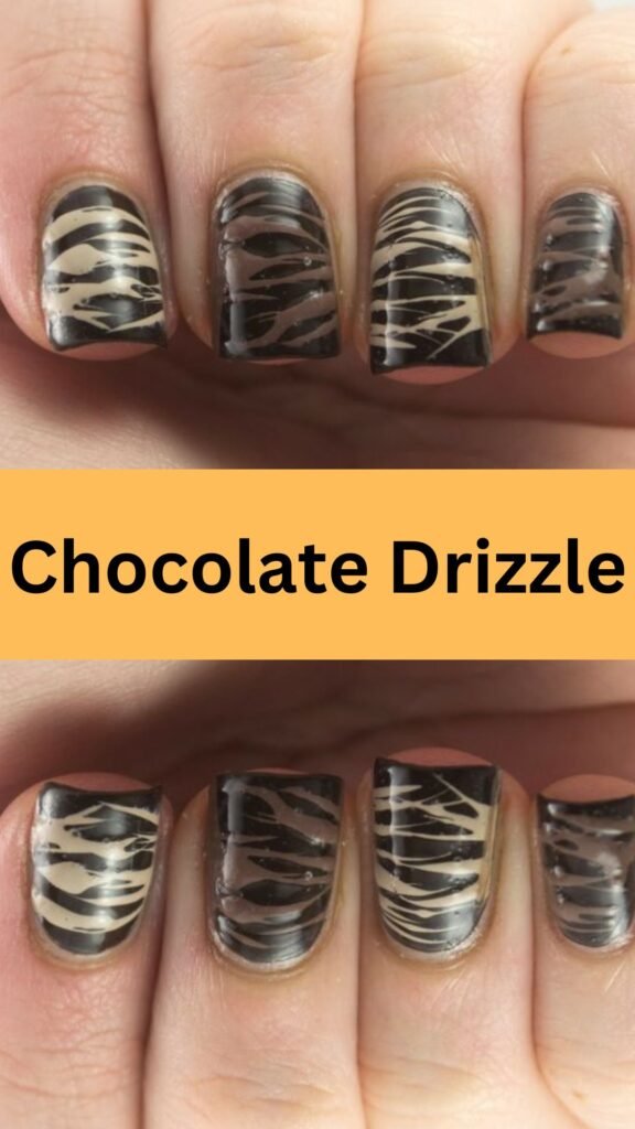 chocolate-drizzle-fall-brown-nail-nailstrends.com