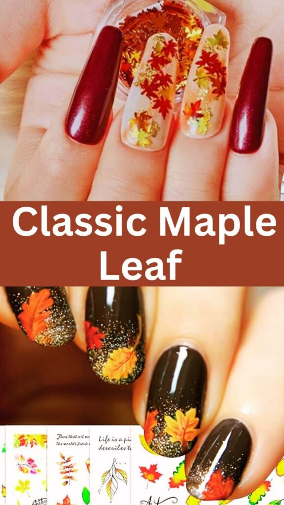 classic-maple-leaf-fall-nail-nailstrends.com