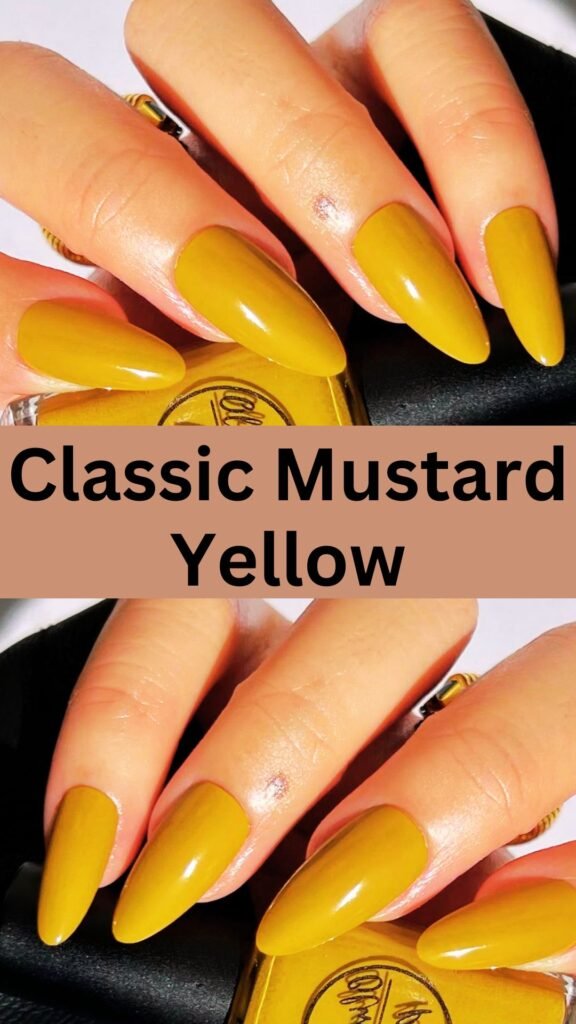 classic-mustard-yellow-fall-nail-nailstrends.com