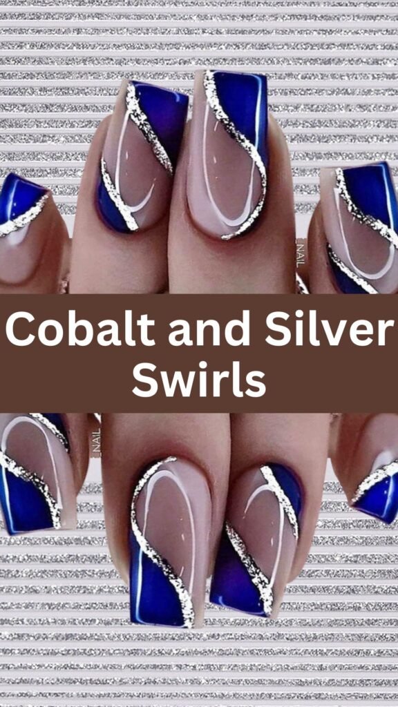 cobalt-and-silver-swirls-fall-blue-nails-nailstrends.com