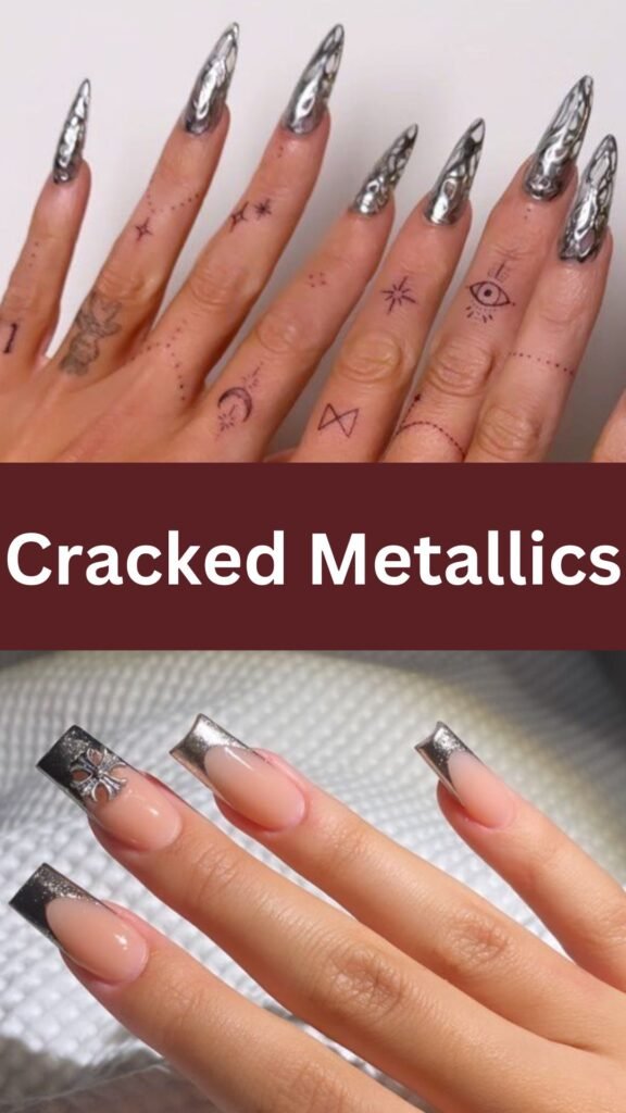 cracked-metallics-metallic-accented-fall-nails-nailstrends.com