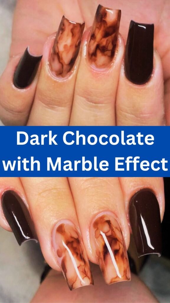 dark-chocolate-with-marble-effect-dark-fall-nails-nailstrends.com