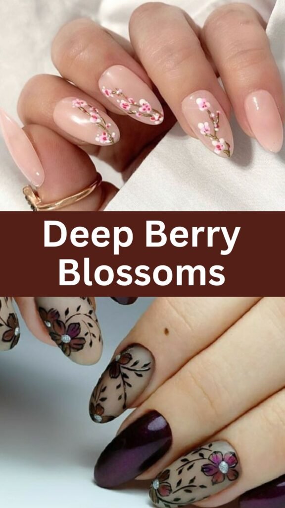 deep-berry-blossoms-flower-nail-ideas-for-fall-nailstrends.com