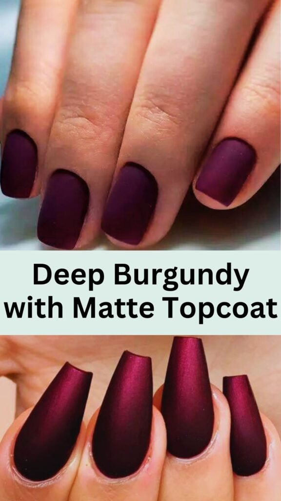 deep-burgundy-with-matte-topcoat-matte-fall-nail-nailstrends.com