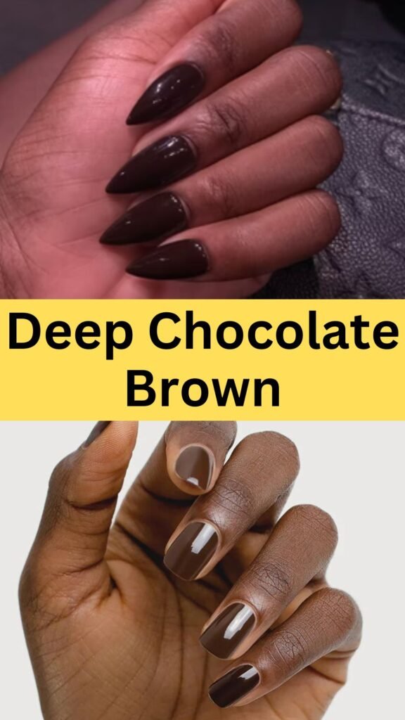 deep-chocolate-brown-fall-nail-for-dark-skin-nailstrends.com