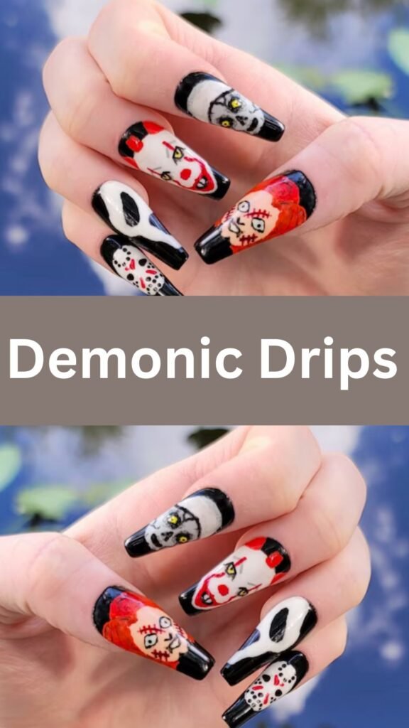 demonc-drips-halloween-nail-art-designs-nailstrends.com