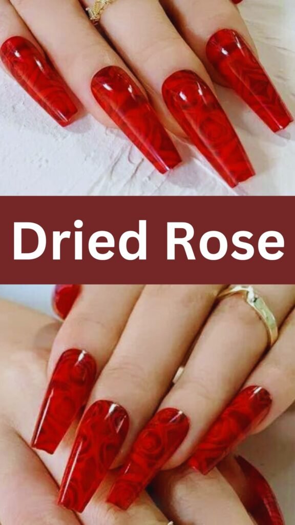 dried-rose-fall-red-nail-nailstrends.com