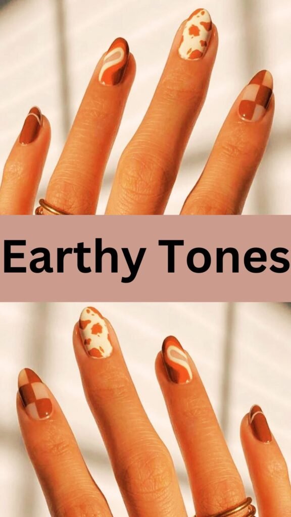 earthy-tones-school-nails-nailstrends.com