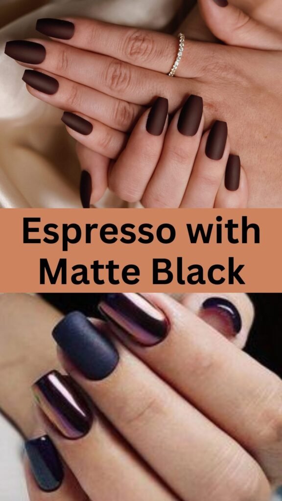 espresso-with-matte-black-fall-brown-nail-nailstrends.com