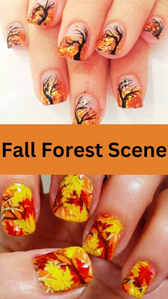 fall-forest-scene-fall-nail-nailstrends.com