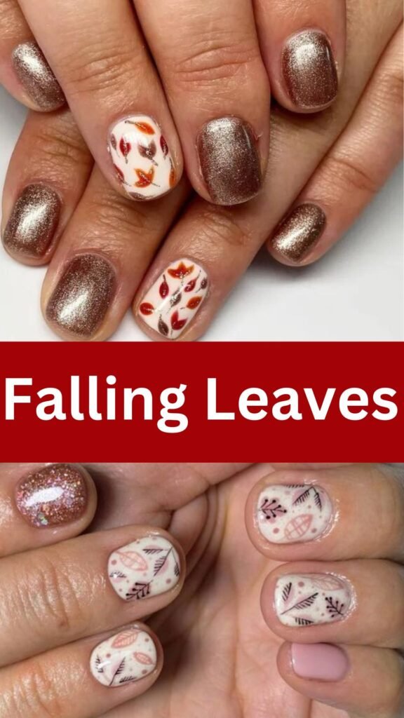 falling-leaves-fall-short-nails-nailstrends.com