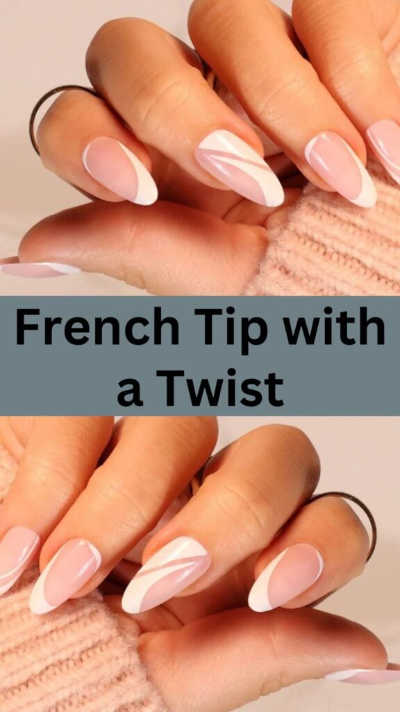 french-tip-with-twist-fall-nail-nailstrends.com