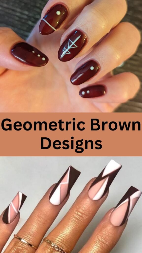 geometric-brown-designs-fall-brown-nail-nailstrends.com