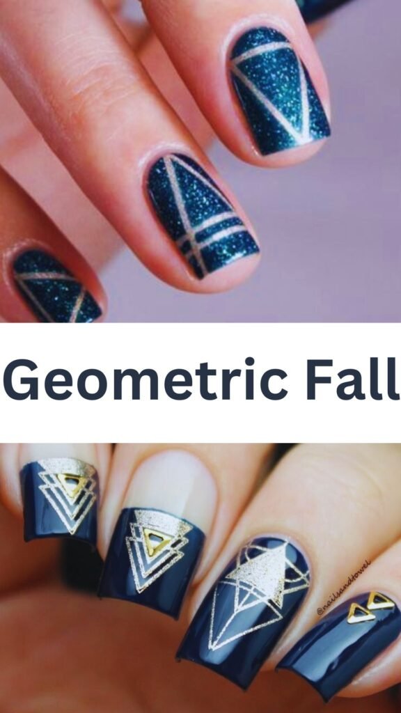 geometric-fall-Stamping-Technique-Fall-Nails-nailstrends.com