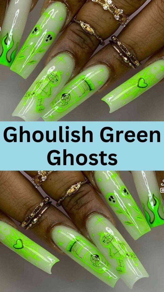 ghoulish-green-ghosts-halloween-nail-art-designs-nailstrends.com