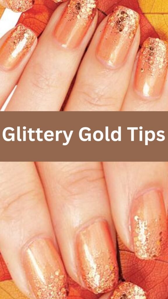 glittering-gold-tips-metallic-accented-fall-nails-nailstrends.com