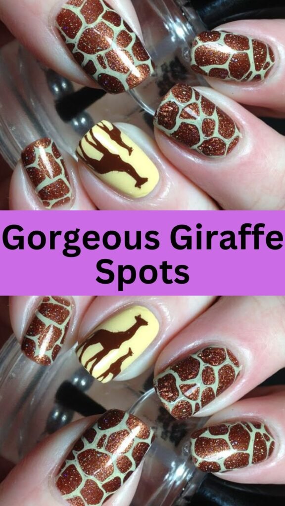 gorgeous-giraffe-spots-animal-print-nail-art-nailstrends.com