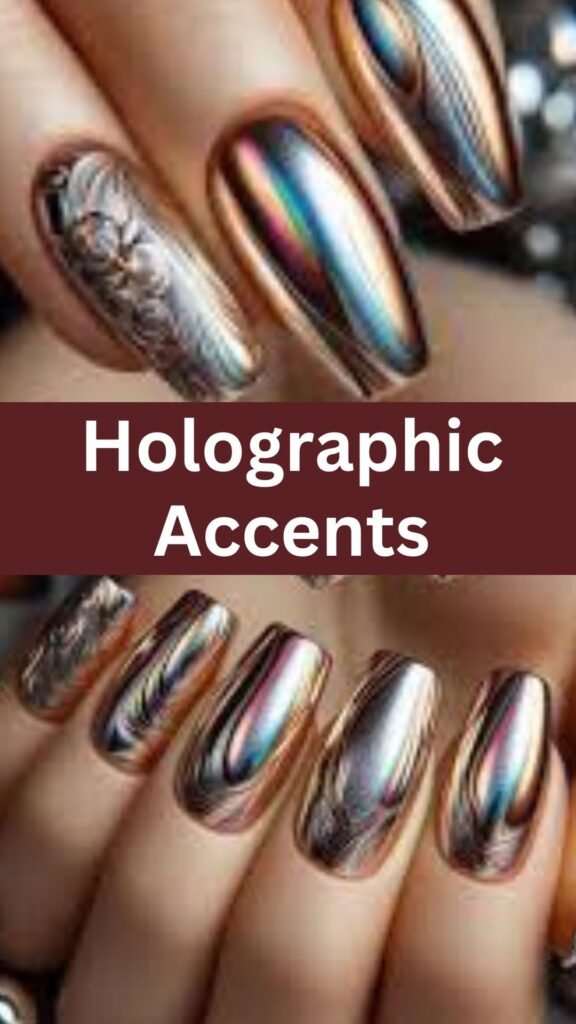 holographic-accents-metallic-accented-fall-nails-nailstrends.com