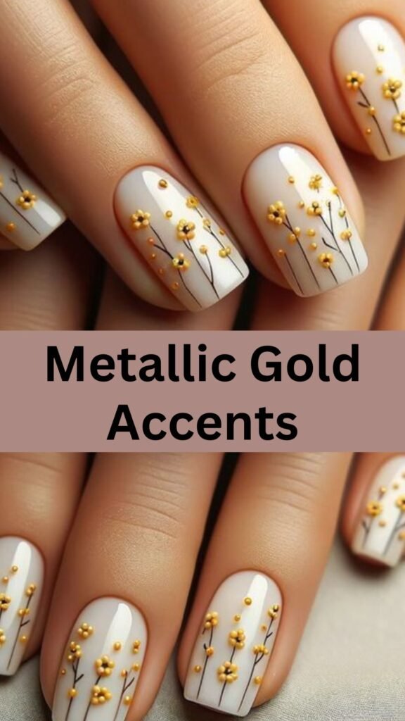 metallic-gold-accents-fun-fall-nails-nailstrends.com