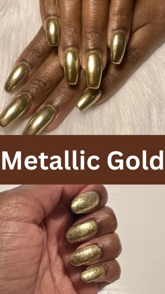 metallic-gold-fall-nail-for-dark-skin-nailstrends.com