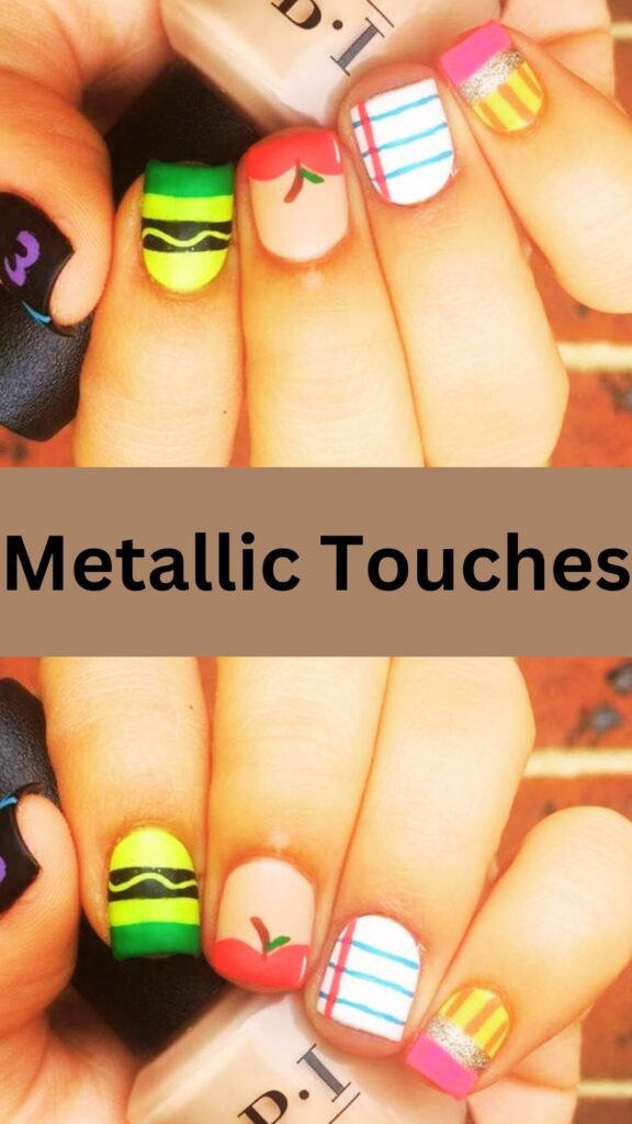 metallic-touches-school-nails-nailstrends.com