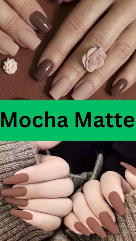 mocha-matte-fall-brown-nail-nailstrends.com