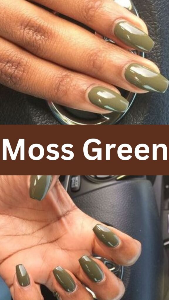 moss-green-fall-nail-for-dark-skin-nailstrends.com