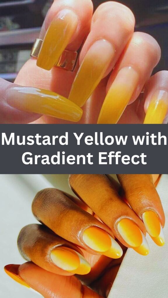 mustard-yellow-with-gradeint-effect-fall-nail-nailstrends.com