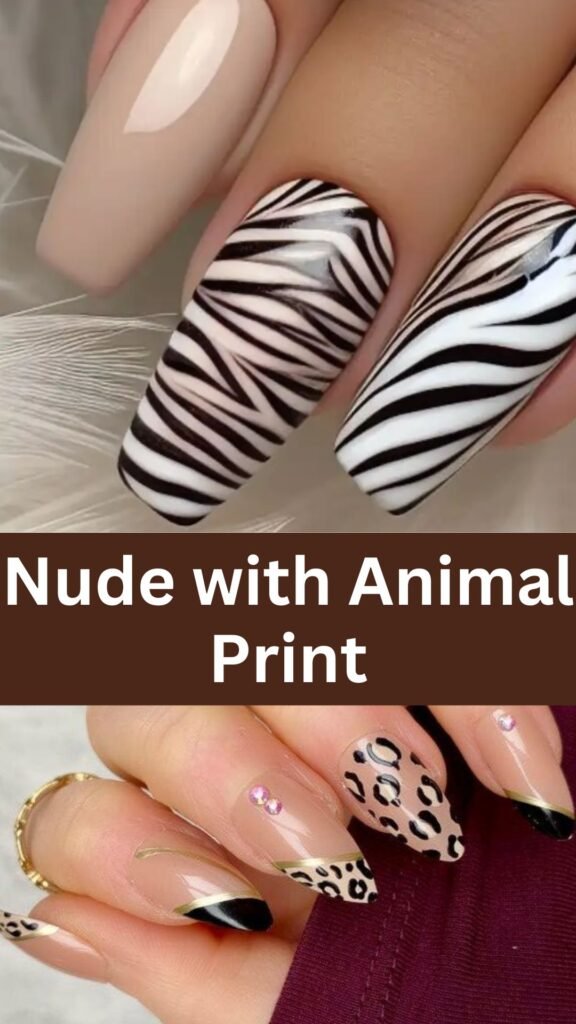 nude-with-animal-print-fall-nail-nailstrends.com