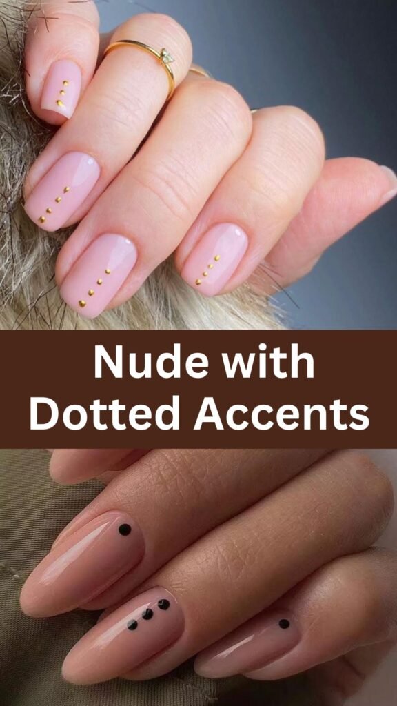 nude-with-dotted-accents-fall-nail-nailstrends.com