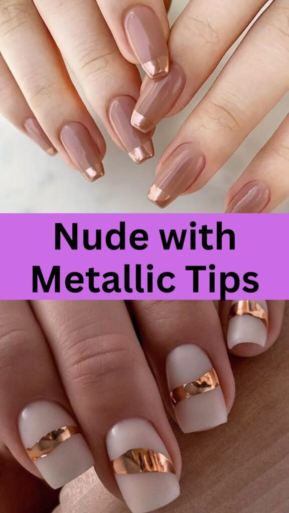 nude-with-metallic-tips-fall-nail-nailstrends.com