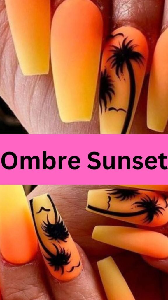 ombre-sunset-acrylic-nails-for-fall-nailstrends.com