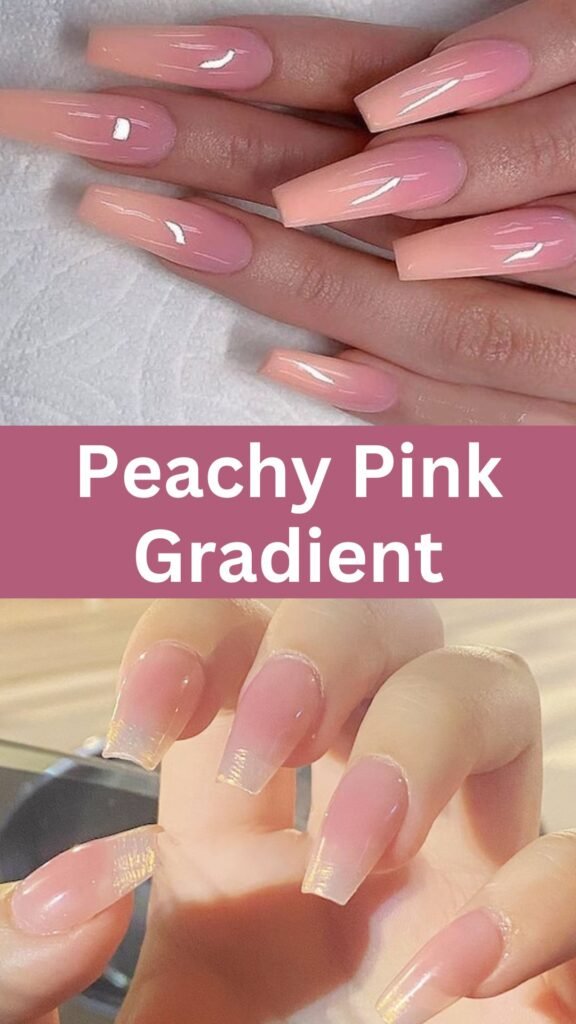 peachy-pink-gradient-simple-pink-nail-design-nailstrends.com