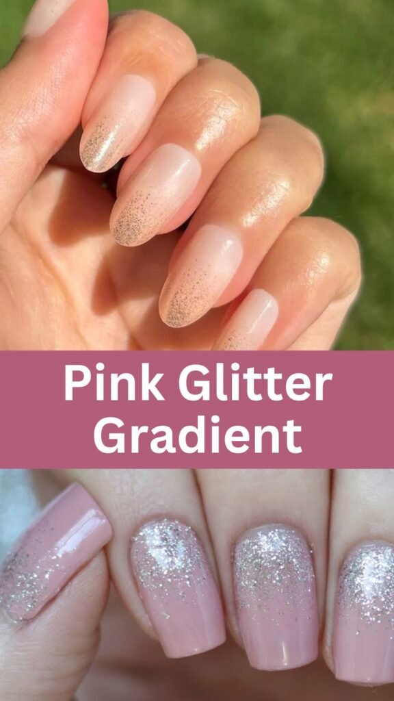 pink-glitter-gradient-simple-pink-nail-design-nailstrends.com