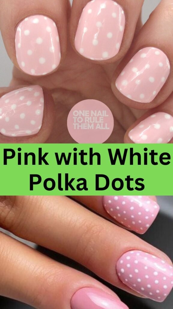 pink-with-white-polka-dots-simple-pink-nail-design-nailstrends.com