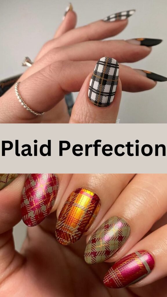 plaid-perfection-fun-fall-nails-nailstrends.com